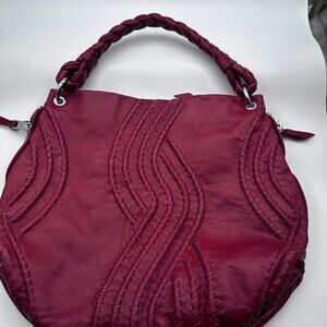 Fenn Wright Manson |‎ Gorgeous Red Soft Leather Woven Hobo Bag